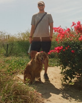 Ryan Negri with his dog Milo
